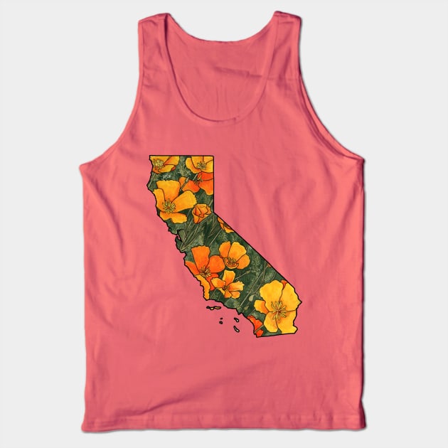 California Poppies Tank Top by Heather Dorsch Creations